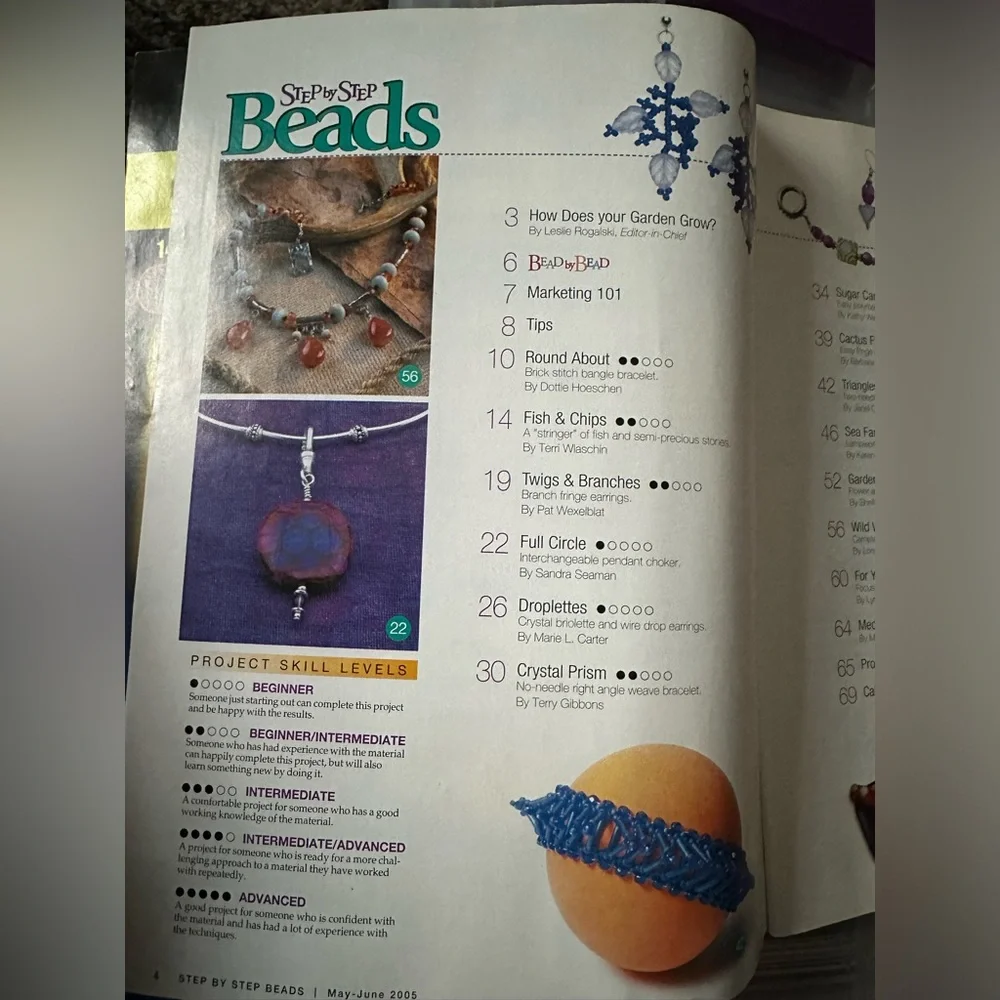 Step by Step Beads Magazine May June 2005 Garden Bracelet